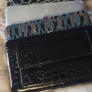 Leather like sequence or crystal wallets sold each $4 your choice